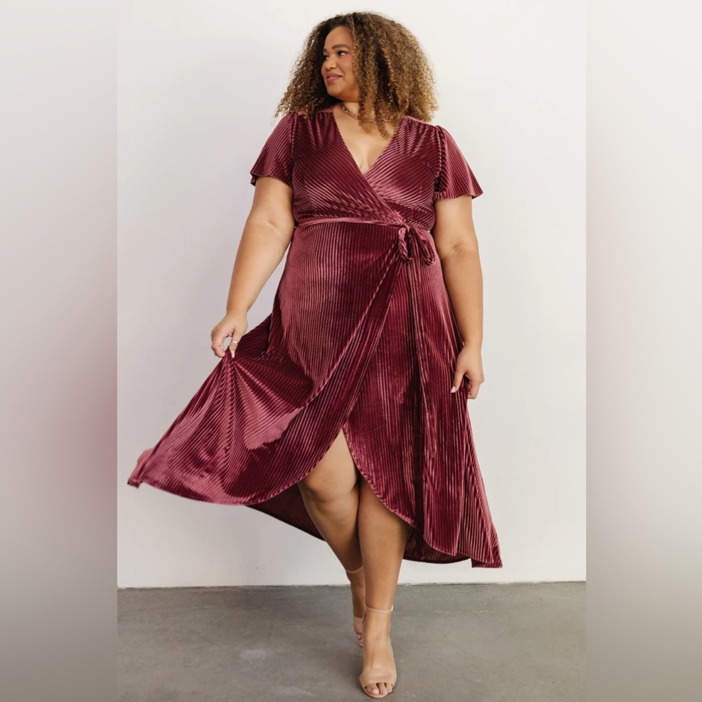 Baltic Born Burgundy Velvet Maxi Dress - Picture 2 of 7